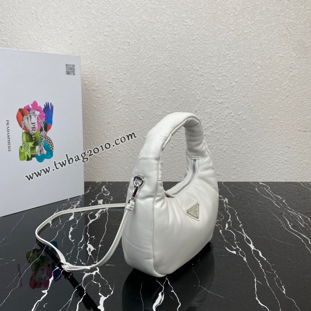 Prada專櫃新款小羊皮Hobo手袋 1BA384 普拉達迷你肩背包 csp1689